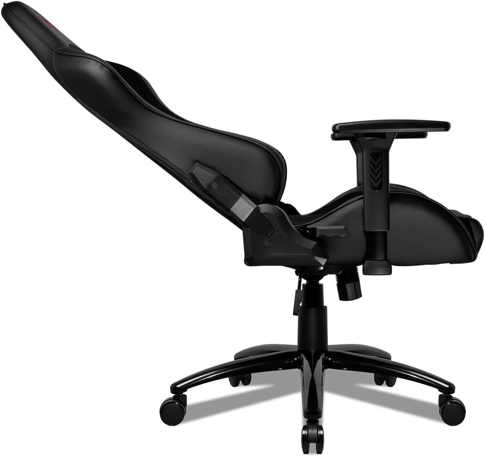 Cadeira Gamer Pichau Donek Pro | Espuma Moldada | Almofadas para Lombar e Pescoço | Suporta até 120kg | Encosto Reclinável | Braço 3D | Preto e Vermelho | PCH-DNKP-BKR - Imagem 6