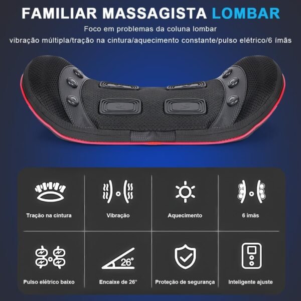 Apoio Encosto Lombar Massageador, Massageador Costas - Imagem 2