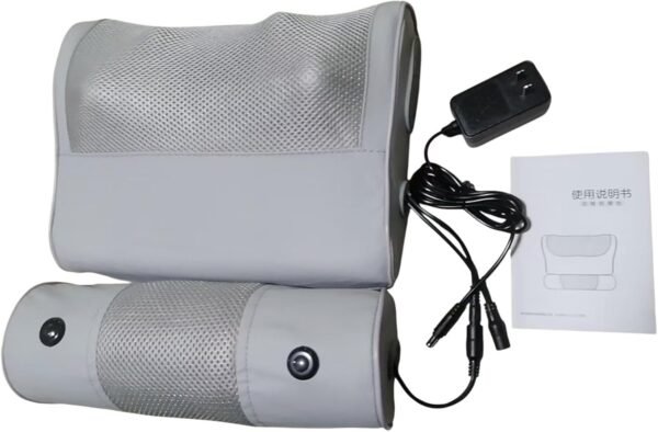 YWJLQH Massageador de coluna cervical, suporte lombar aquecido, travesseiro lombar, massageador de pescoço e ombro, travesseiro para casa - Imagem 3