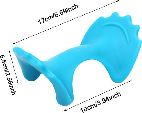 Ysyqkn Almofada de Massagem Cervical, Recipiente de Pescoço, Almofada de Massagem Cervical Leve E Confortável Antiderrapante, Azul, Tamanho real - Imagem 3