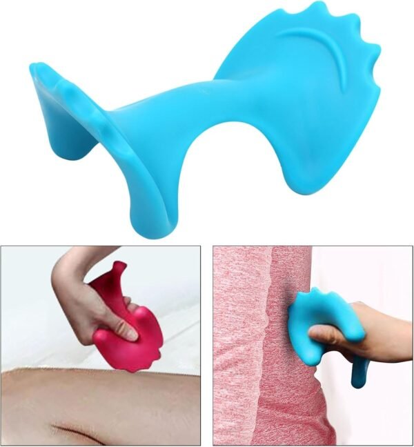 Ysyqkn Almofada de Massagem Cervical, Recipiente de Pescoço, Almofada de Massagem Cervical Leve E Confortável Antiderrapante, Azul, Tamanho real - Imagem 4