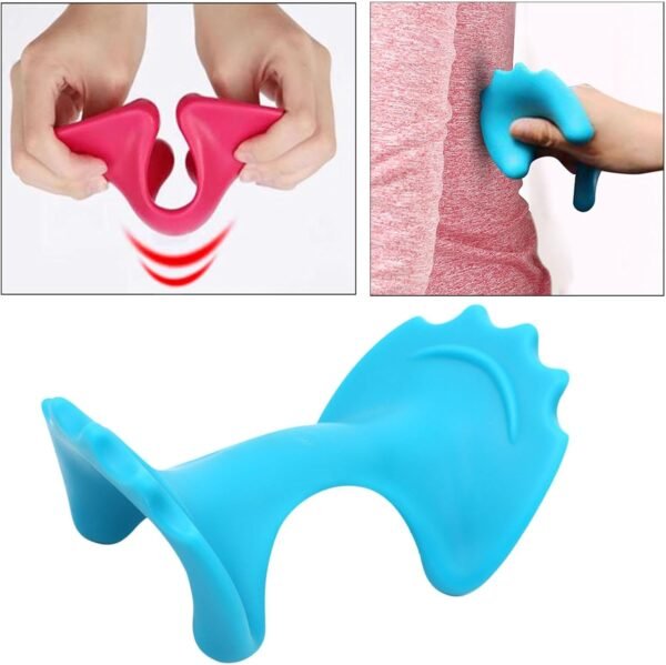 Ysyqkn Almofada de Massagem Cervical, Recipiente de Pescoço, Almofada de Massagem Cervical Leve E Confortável Antiderrapante, Azul, Tamanho real - Imagem 5