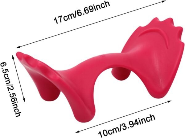 Ysyqkn Almofada de Massagem Cervical, Recipiente de Pescoço, Almofada de Massagem Cervical Leve E Confortável Antiderrapante, Vermelho, Tamanho real - Imagem 3