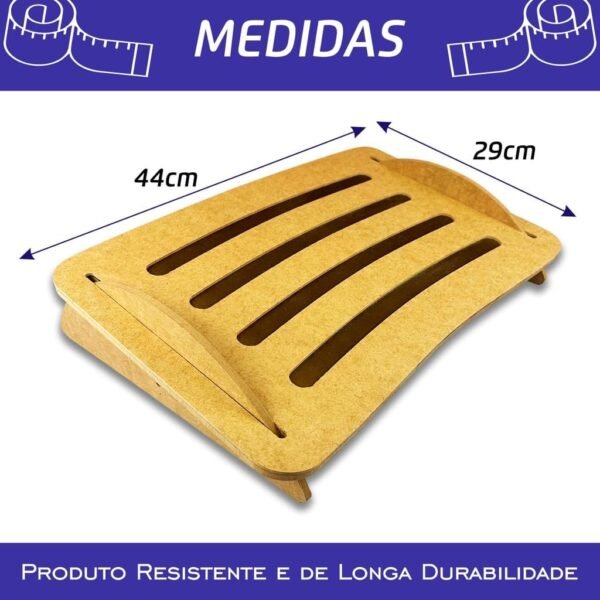 Apoio Descanso Suporte Ergonômico Regulável Pés Escritório - Imagem 3