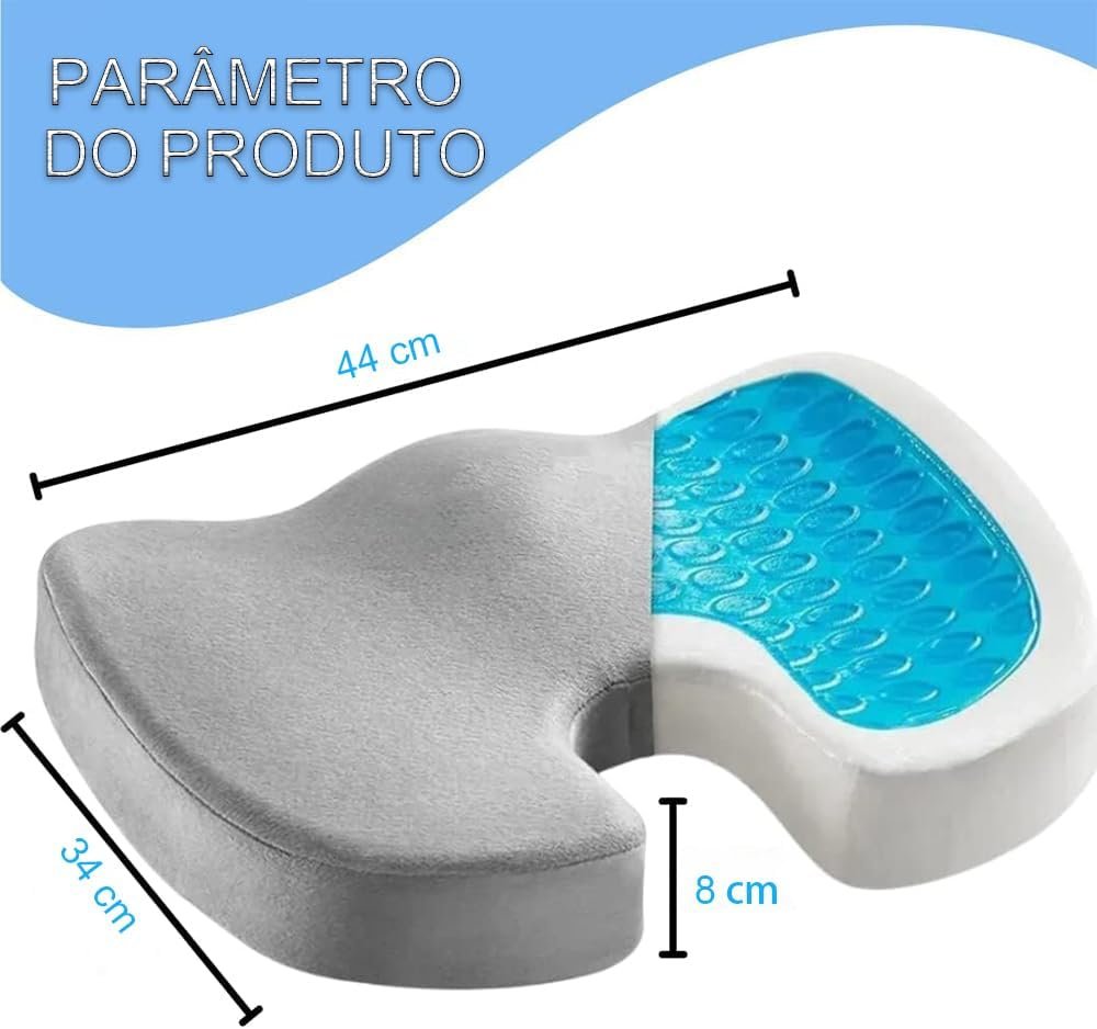 44×34×8 cm Almofada Coccix, para Coccix é Compatível com Cadeiras de Escritório/Jogos/Assentos de Carro/Cadeiras de Rodas - Imagem 2