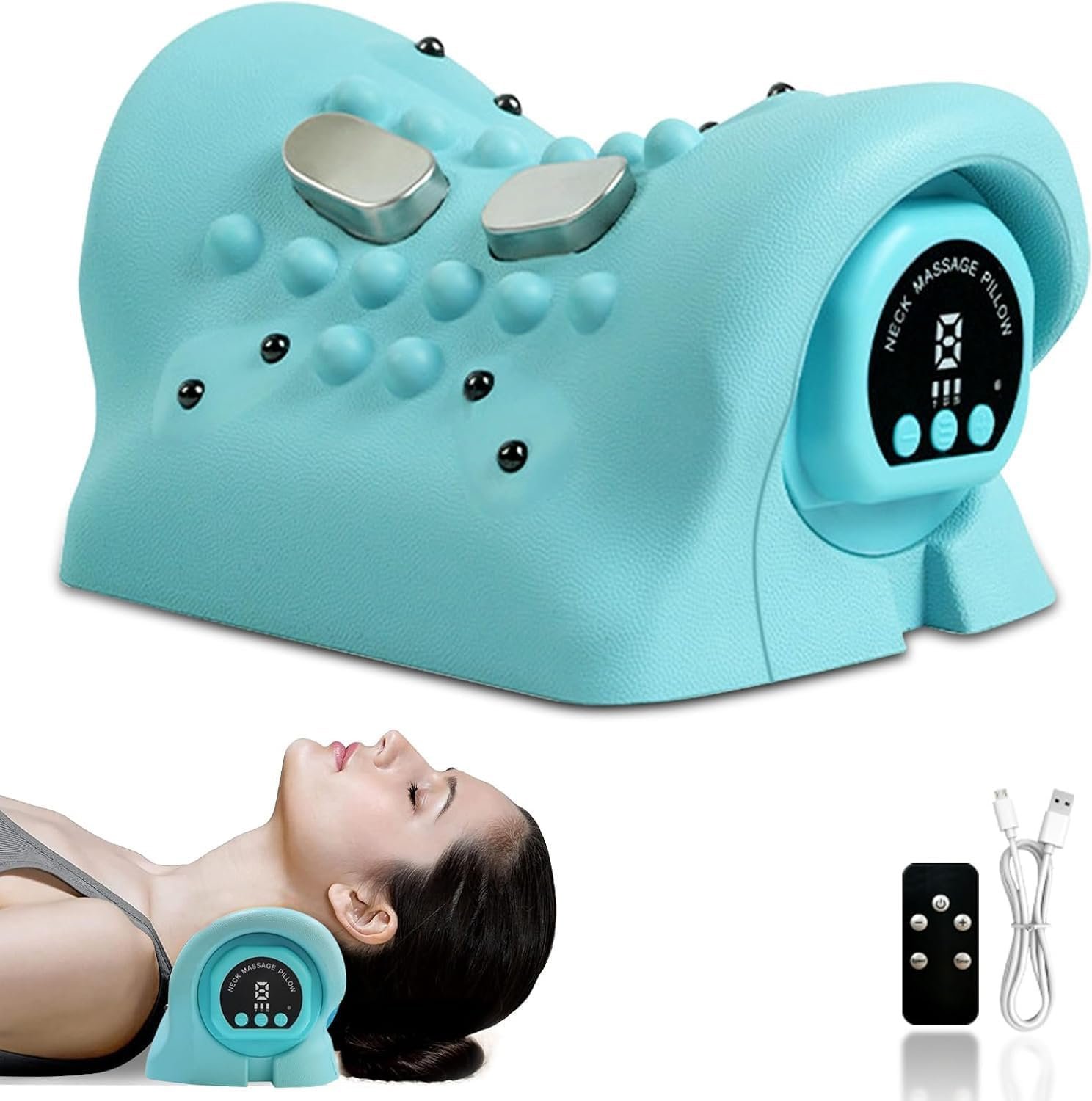 9 Modos de Combinación de Ajustes, Almofada Massageadora, Massageador de Pescoço, Massageador Costas, Relaxante de Pescoço E Ombro, Travesseiro Cervical