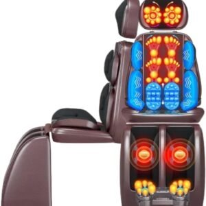 Almofada de Massagem Elétrica para Cadeira, Aquecimento e Vibração, Massageador Corporal Completo