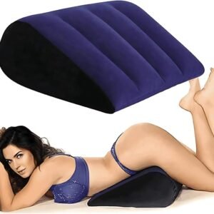 Almofada de Posição Sexual e Descanso Travesseiro Inflável Confortável Ortopédica 2 em 1 Para Apoio de Pescoço e Viagem Portátil Versátil com Suporte para Relaxamento e Alívio