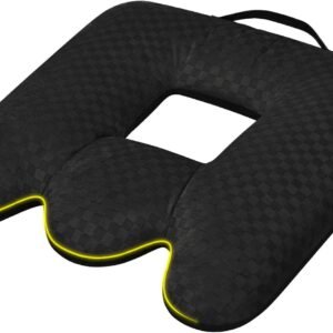 Almofada para alívio da dor no cóccix – Almofada ortopédica de cóccix para feridas de cama, hemorróidas e recuperação | Almofada de assento respirável para cadeira de escritório, carro e cadeira de