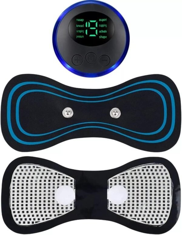 Aparelho Massageador Elétrico Recarregável Portátil p/Dor muscular pescoço pernas coluna lombar sem fio usb fisioterapia tens relaxamento corporal