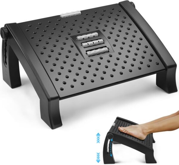 Apoiador de Pé, Pés Ajustável Massageador, Apoio Ergonômico para Os Pés, Descanso para Pés, Suporte Pé, Suporte para Pes, Suporte Ajustável Descanso, Apoio para Pés Embaixo da Mesa
