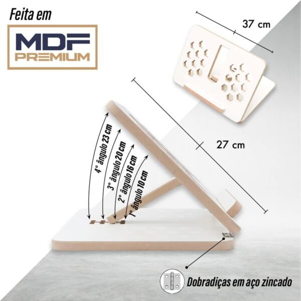 Apoio De Leitura Livro E Notebook - Suporte Ergonômico Envio Imediato - Imagem 2