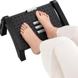 Apoio Ergonômico para Pés - Ajustável – 6 Níveis de Altura | Conforto e Saúde no Seu Dia a Dia | Previne Dores e Melhora a Circulação