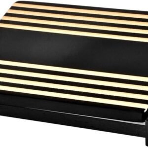 Apoio Ergonômico para Pés de Madeira Ajustável (Cor: Black Piano)
