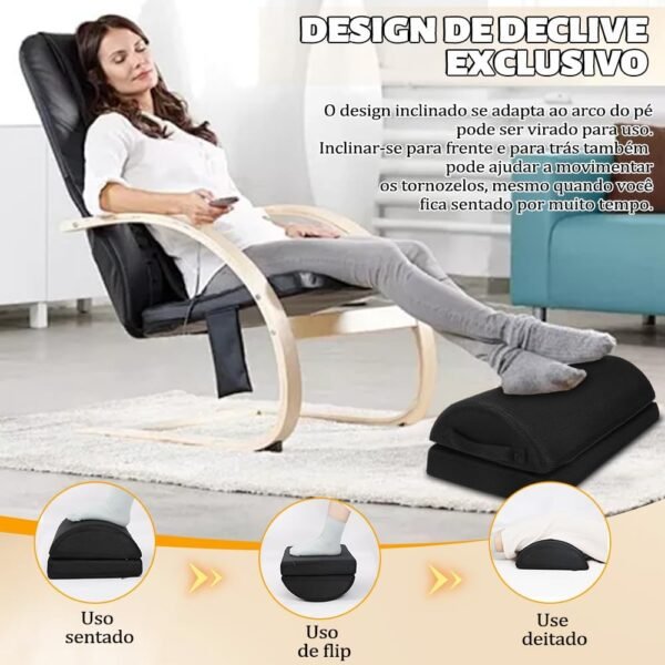 Apoio para os Pés de Espuma Viscoelástica para Sofás, Descanso para os Pés Sob a Mesa, Descanso Ergonômico para os Pés de Mesa Antiderrapante, Apoio de Pé - Imagem 2