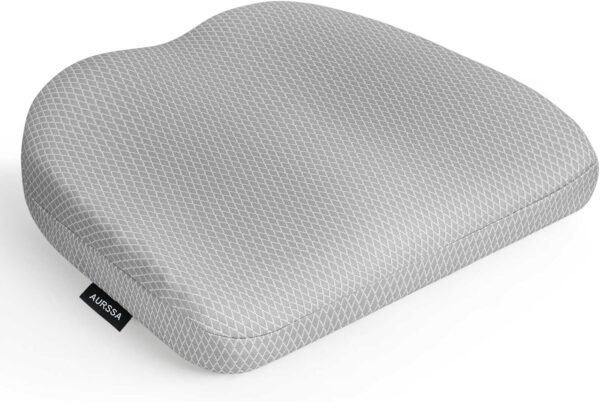 Aurssa Almofada para cadeira de escritório Air Fiber – Almofada ergonômica para alívio ortopédico de cóccix para quadril e apoio das costas – Almofada recomendada por médicos para trabalhadores
