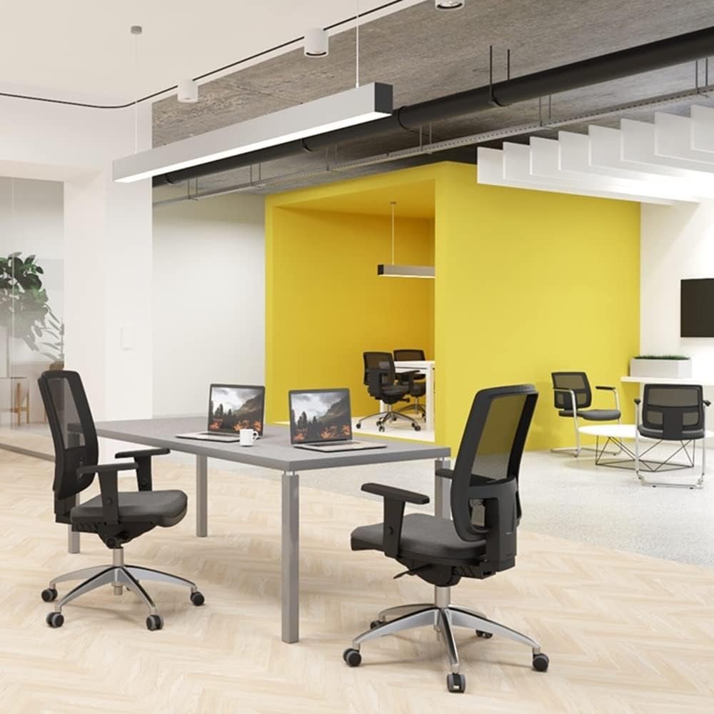 Brizza Tela Slider Autocompensador 3D Com Apoio Base em Aluminio Design Plaxmetal NR-17 Ergonômica (Poliéster Preto) - Imagem 2