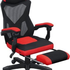 CADEIRA GAMER ROCKET PRETA COM VERMELHO – CGR10PVM – VINIK, Preta e Vermelha