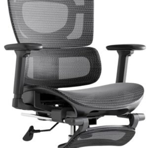 Cadeira De Escritório Ergonômica Bt07 Luvinco Malha Respirável Com Suporte Lombar Adaptável Apoio Para Pés Retrátil Encosto Ajustável Seis Posições Suporta 200kg