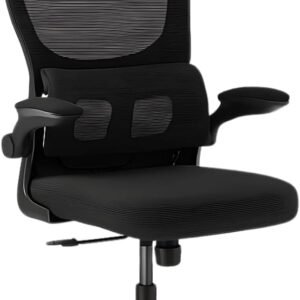 Cadeira Ergonômica VMSTARK com Encosto Ajustável, Apoio de Braço Rebatível, Assento Macio, Malha Respirável e Rodízios – Suporta até 200kg, Ideal para Escritório e Home Office
