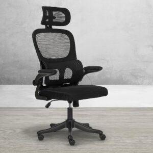 Cadeira Ergonômica de Escritório Premium com Suporte Lombar Duplo, Apoio de Cabeça Ajustável, Encosto em Malha Respirável, Assento Confortável, Altura Regulável e Design Moderno para Home Office
