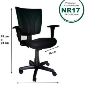 Cadeira Escritorio B-One BackSistem Ergonômica e Braço Regulaveis