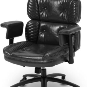 Cadeira Escritório Ergonômica Preta – Design Moderno com Encosto Curvado e Suporte Lombar – Altura Ajustável, Inclinação e Rodízios Reforçados – Montagem Fácil – Yamasoro