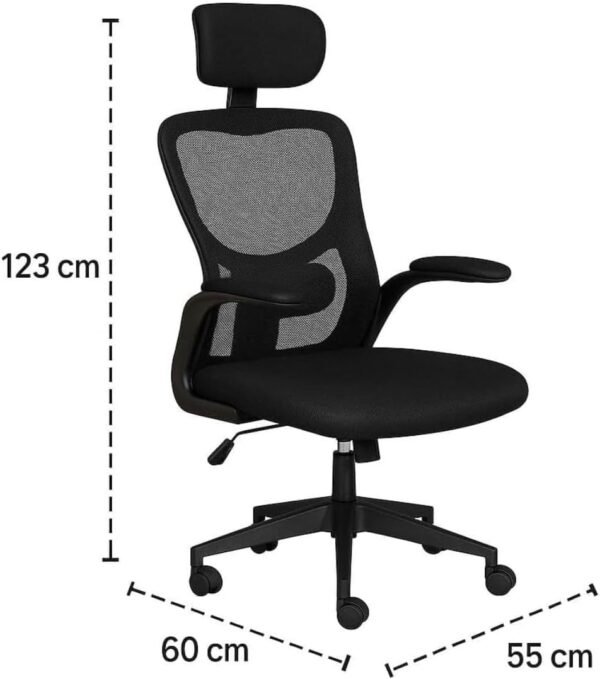 Cadeira Escritório Ergonômica Stoel Summit Confortável Mesh Respirável Encosto de Cabeça Mecanismo Inclinação - Imagem 2