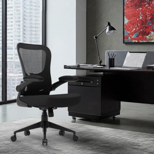 Cadeira Escritorio Ergonomica e Confortável DT3 Vita com revestimento Mesh Spandex™+Tecido Softex™, braço retrátil até 90º, suporta até 120kg e altura máx. de 1,75m(Orange) - Imagem 2