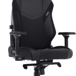 Cadeira Escritório Gamer DT3 N10, almofada magnética, apoio lombar integrado em 4D, estrutura reforçada em aço, braços 4D+, suporta até 150kg e altura máx.1,90m (Black) (Tam. Normal | Revestida em PU)