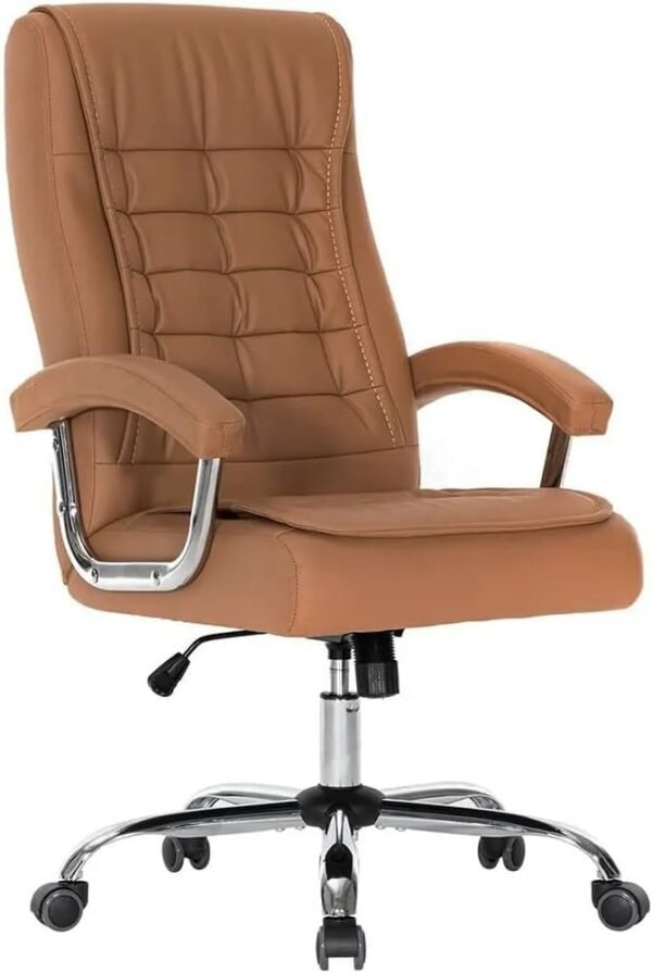 Cadeira Escritório Presidente Confortavel Ergonomica Grande (Marrom)