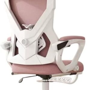 Cadeira Escritório Reclinável Giratória Ergonômica Tela Mesh(Rosa)