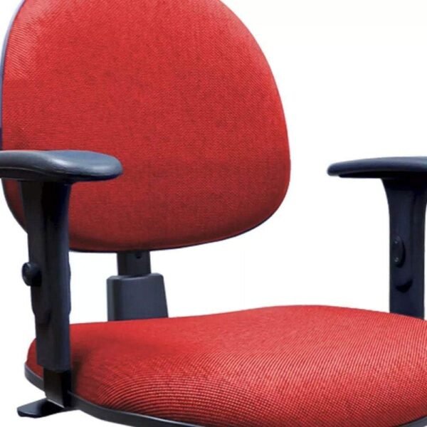 Cadeira Executiva Ergonômica-1910 backsysten Nr17 da ABNT com regulagem de Braço - Cor Preto (J.serrano cor: Vermelha) - Imagem 2