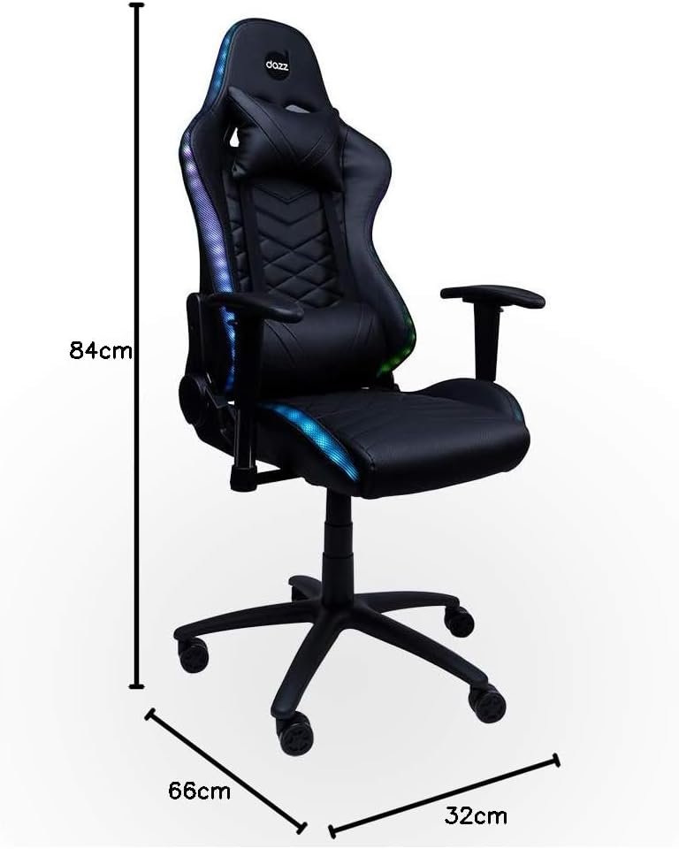 Cadeira Gamer Dazz Galaxy Thunder RGB Com Apoio de Braço - Preto - Imagem 2