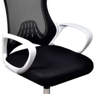 Cadeira Gamer Goldentec GT Moon Cor Preto/Branco Ajuste de Altura Com Encosto para pescoço