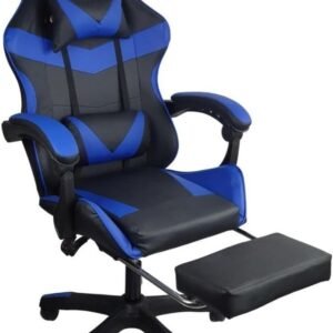 Cadeira Gamer Stillus Ergonômica Com Apoio Para Os Pés - Azul