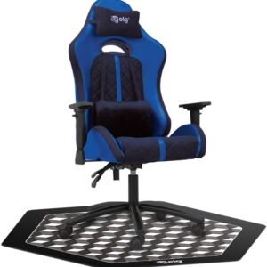 Cadeira Gamer com Tapete Yazi Conforto Premium com Espuma D40, Reclinável, Braços e Encosto Ajustáveis - CH35BKBL ELG