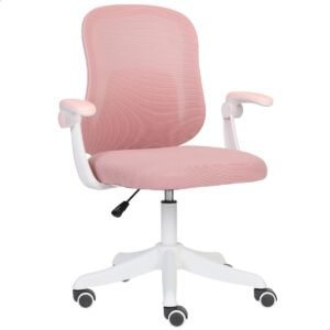 Cadeira Giratória Diretor Best Colorida em Tela Mesh para Escritório – Design Ergonômico e Confortável (Rosa)