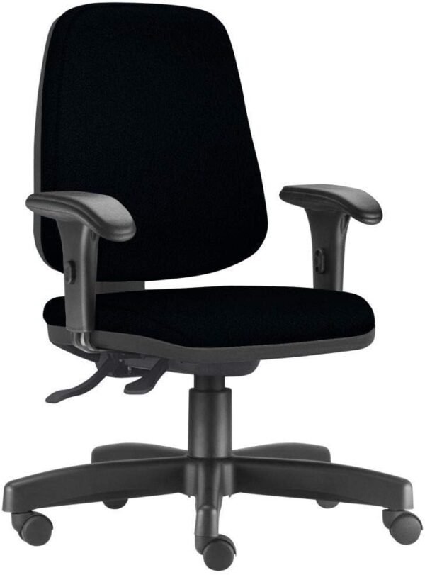 Cadeira Giratória Job L02 Diretor Executiva Crepe Preto - Lyam Decor