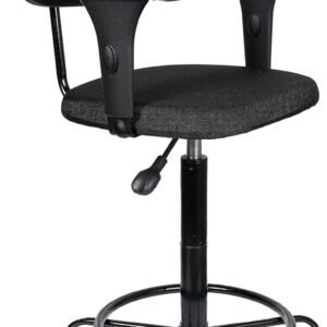 Cadeira caixa alta giratoria com rodizios e apoio de bracos POPMOV