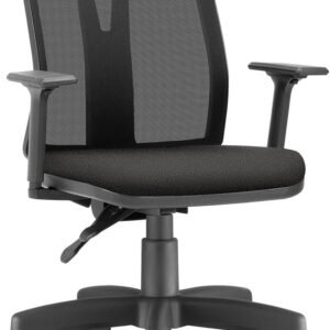 Cadeira de Escritório Diretor Giratória Executiva Addit F02 Crepe Preto - Lyam Decor