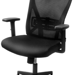 Cadeira de Escritório Presidente Reclinável com Trava em 3 Posições, Ergonômica, Giratória, Gamer ERGO I Preto Crivelo