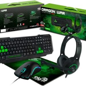 Combo Gamer Teclado BNT2 + Headset com Microfone Omnidirecional + Mouse Óptico com 4 Botões de Resposta Rápida + Mousepad 250x210mm - CGDW41G