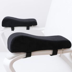 LargeLeaf Cadeira ergonômica de escritório e jogos com almofadas de apoio de braço de espuma viscoelástica conjunto de 2 peças
