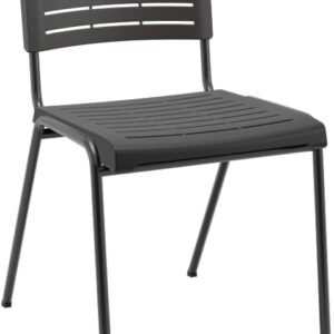 Plaxmetal, Cadeira Fixa Escritório Multiuso Niala Plaxmetal NR17 Preto