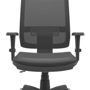 Plaxmetal, Cadeira Presidente Escritório Giratória BackSystem Plaxmetal NR17 Braços 3D Material Sintético Preta