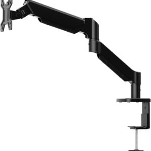 WK-MSP1, Suporte Ergonômico Articulado de Mesa com Pistão a Gás, Design Compacto e Retrátil para Monitores de 12'' a 32'', Suporta de 2kg a 10kg, Preto