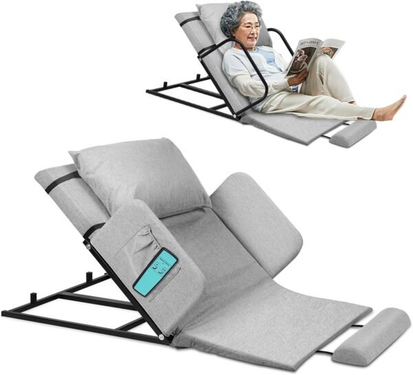 YUCHENGTECH Encosto elétrico para cama com apoio de braço Encosto de cama para sentar no pescoço, suporte lombar e costas para idosos grávidas 150 kg