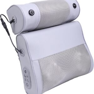 YWJLQH Massageador de coluna cervical, suporte lombar aquecido, travesseiro lombar, massageador de pescoço e ombro, travesseiro para casa