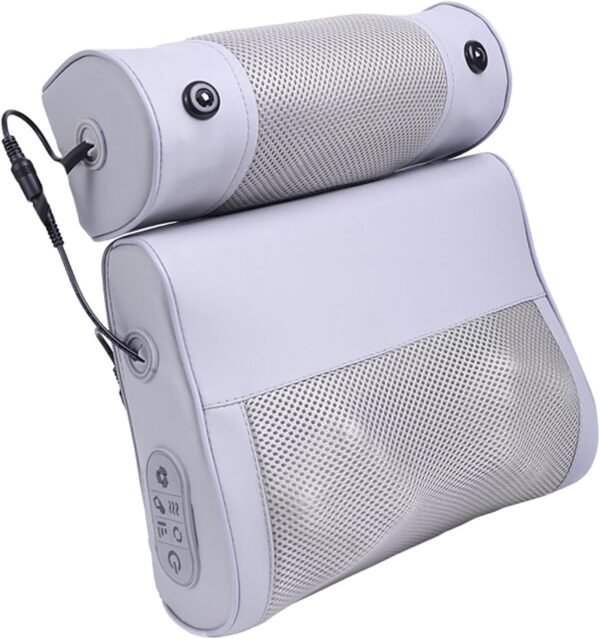 YWJLQH Massageador de coluna cervical, suporte lombar aquecido, travesseiro lombar, massageador de pescoço e ombro, travesseiro para casa